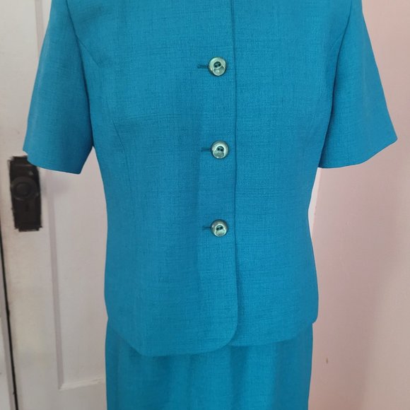 Le Sult Womens Orange 2-Piece Short Sleeve Petite Sult Size 8P - Picture 4 of 11